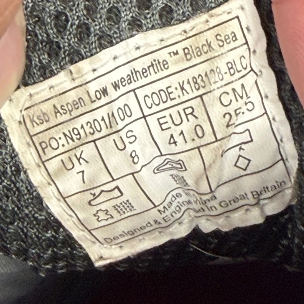 Karrimor Ksb Aspen Low Hiking Shoes Mens 8 UK 7 Weathertite‎ Vibram BrownOutdoor